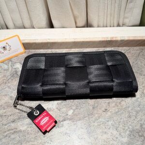 Harveys Black and Gray Woven Clutch